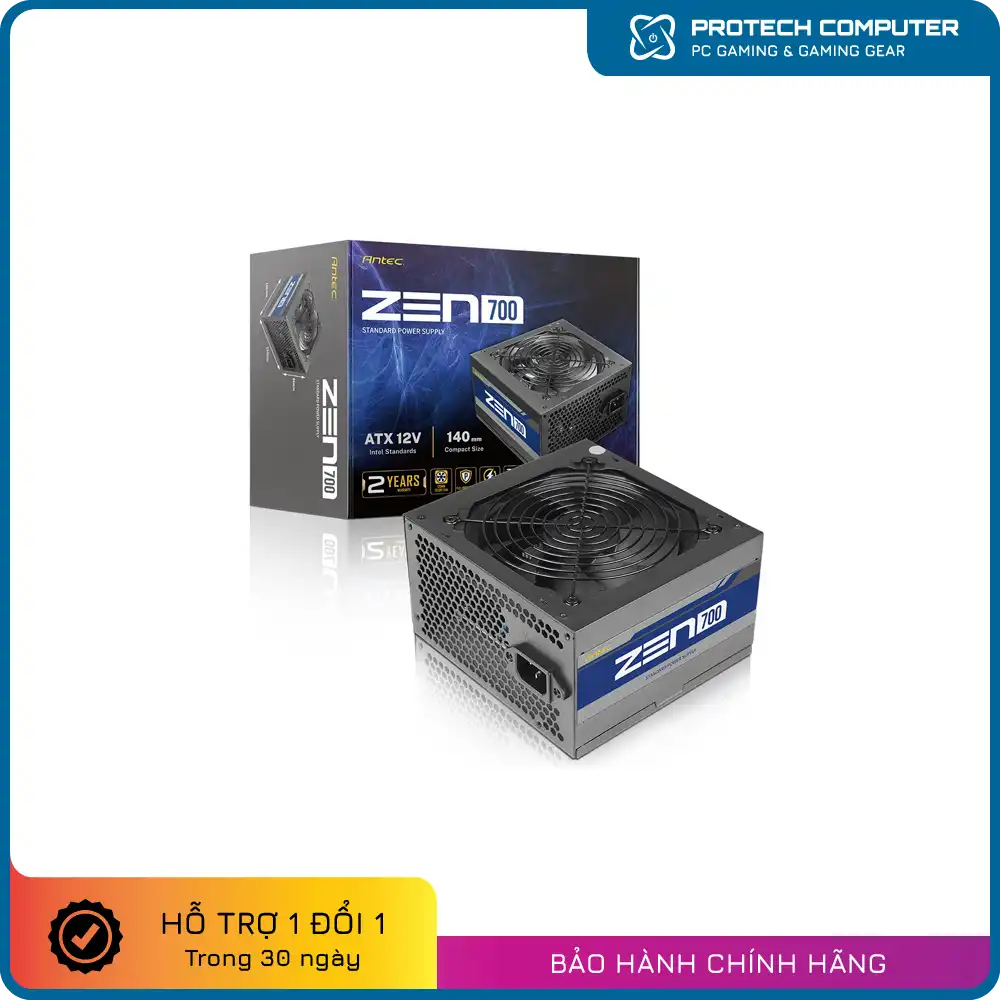 Nguồn Antec ATOM ZEN 700 - 700w 230v Flat cable